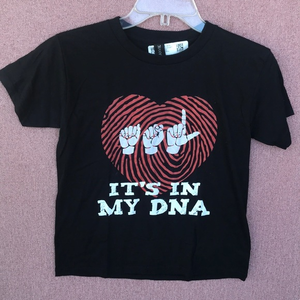 ASL it’s‎ in my DNA Sign Language black T-shirt